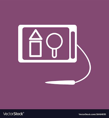 Icon kids drawing board vector image