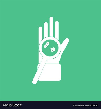 Icon laboratory magnifier vector image