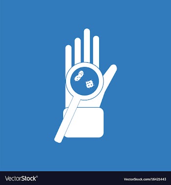 Icon laboratory magnifier vector image