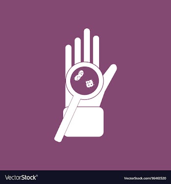 Icon laboratory magnifier vector image