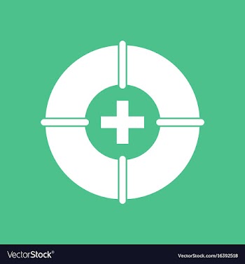 Icon lifebuoy with cross vector image