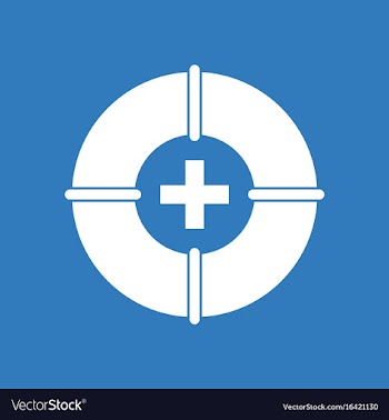 Icon lifebuoy with cross vector image