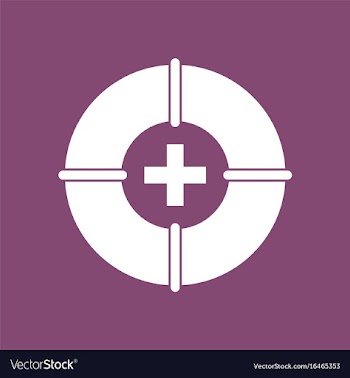 Icon lifebuoy with cross vector image