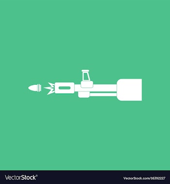 Icon machine gun bullet shot vector image