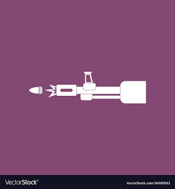 Icon machine gun bullet shot vector image