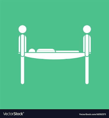 Icon man on a stretcher vector image