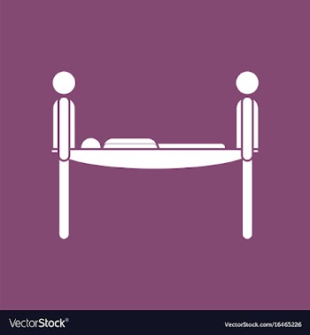 Icon man on a stretcher vector image