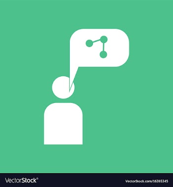 Icon man silhouette and atoms vector image