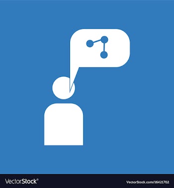 Icon man silhouette and atoms vector image