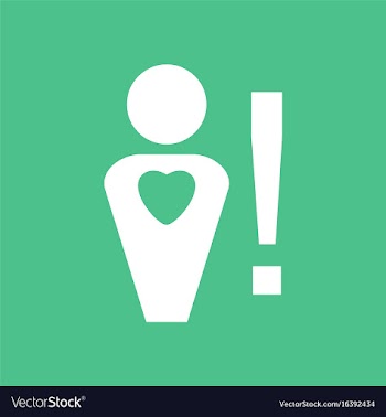 Icon man with heart sign vector image