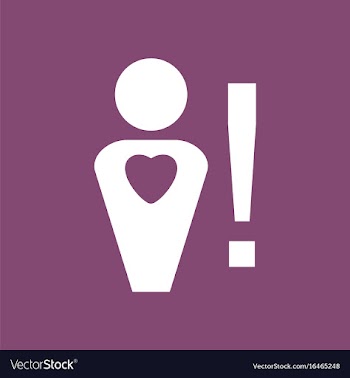 Icon man with heart sign vector image