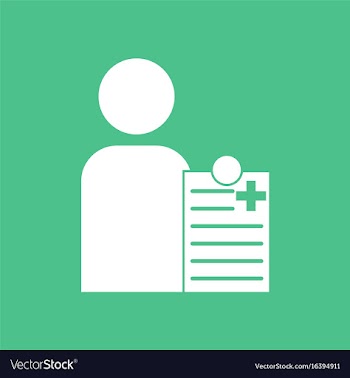 Icon man with medical blank vector image