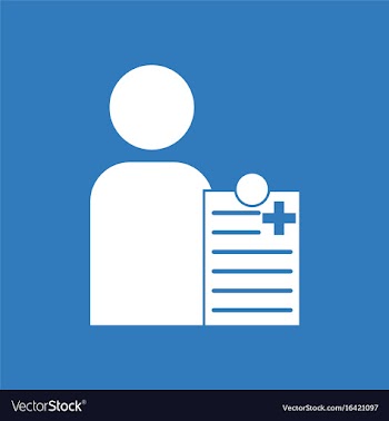 Icon man with medical blank vector image