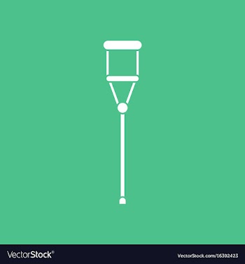 Icon medical crutch vector image