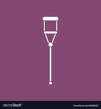 Icon medical crutch vector image
