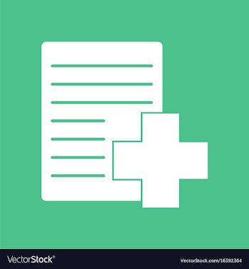 Icon medical form with cross vector image