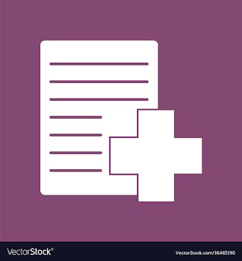 Icon medical form with cross vector image
