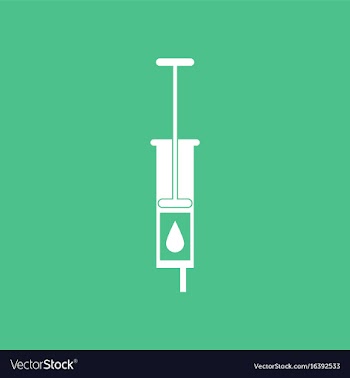 Icon medical injection vector image