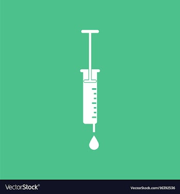 Icon medical injection vector image
