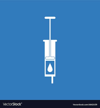 Icon medical injection vector image