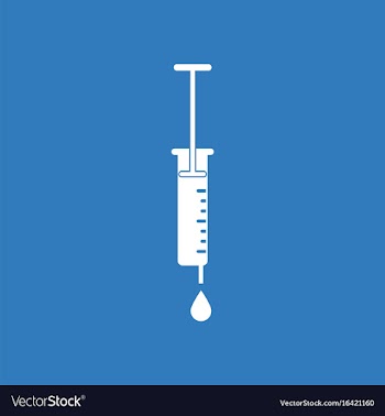 Icon medical injection vector image