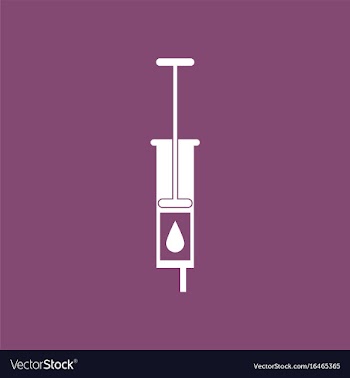 Icon medical injection vector image