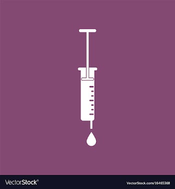 Icon medical injection vector image