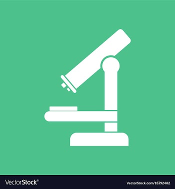 Icon medical microscope vector image