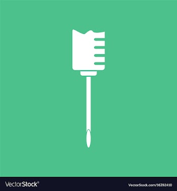 Icon medical syringe vector image