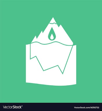 Icon melted ice berg vector image