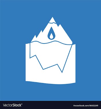 Icon melted ice berg vector image