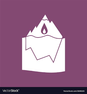 Icon melted ice berg vector image