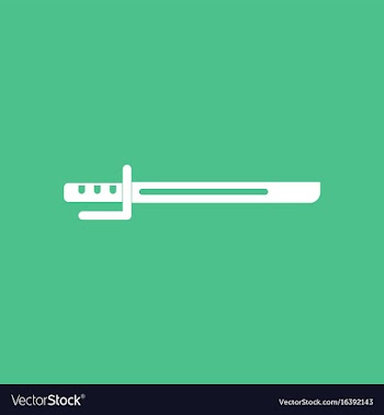 Icon military bayonet knife vector image