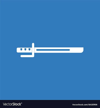Icon military bayonet knife vector image