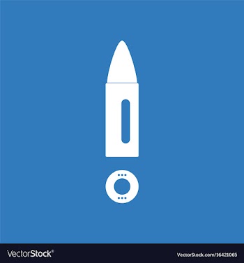 Icon military bullet and primer vector image