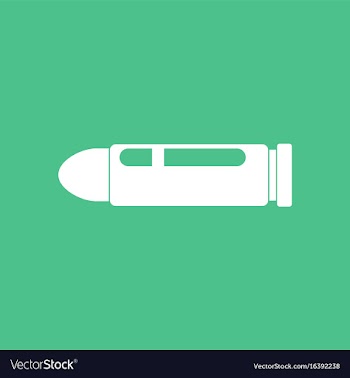 Icon military bullet silhouette vector image