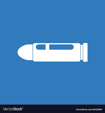 Icon military bullet silhouette vector image