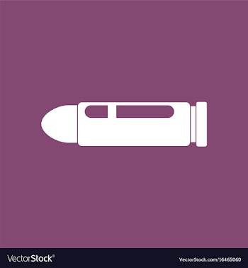 Icon military bullet silhouette vector image