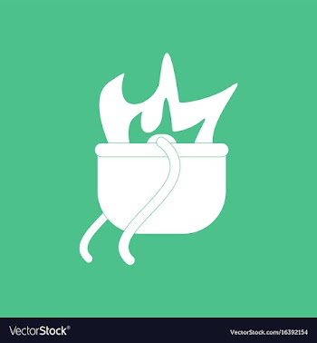Icon military cauldron pot vector image