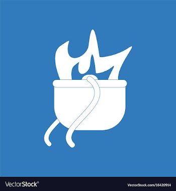 Icon military cauldron pot vector image