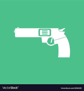 Icon military handgun revolver vector image