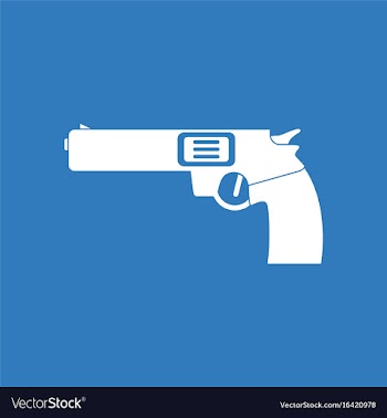 Icon military handgun revolver vector image