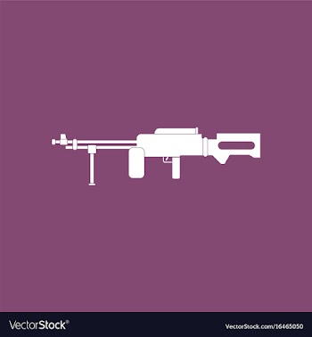 Icon military heavy machine gun vector image