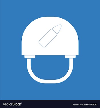 Icon military helmet with bullet vector image
