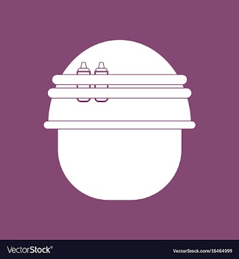 Icon military helmet with bullets vector image