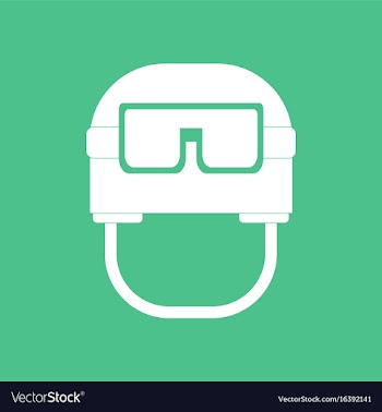 Icon military helmet with goggles vector image