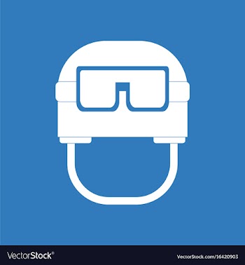 Icon military helmet with goggles vector image