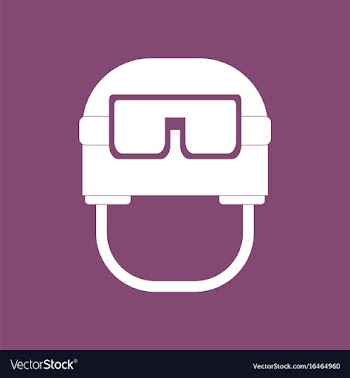 Icon military helmet with goggles vector image