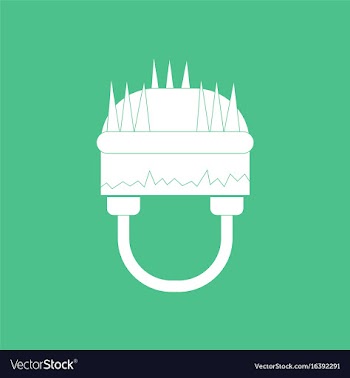 Icon military helmet with grass vector image