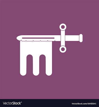 Icon military knife with blood vector image